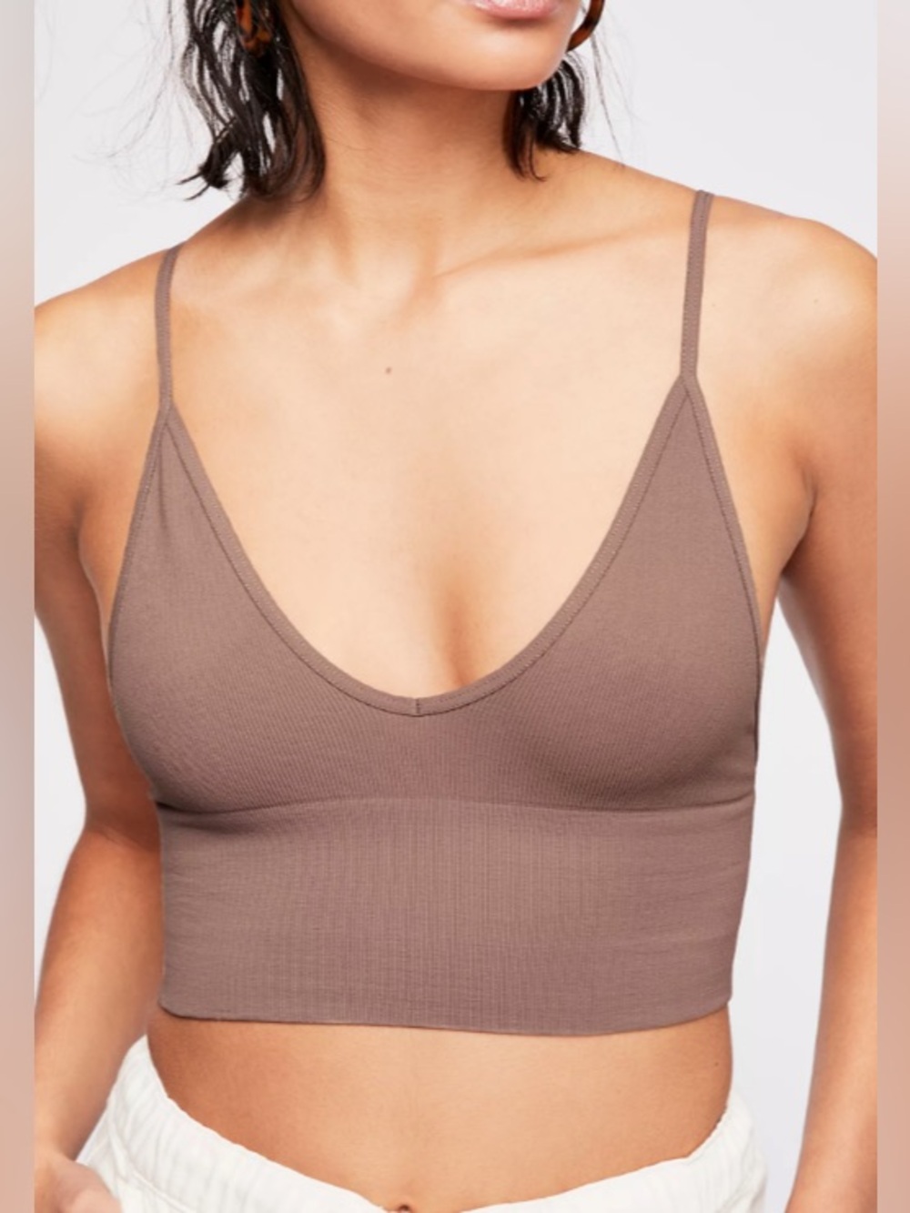 FINAL PRICE NEW Free People Intimately Seamless Ali Low Back Bra in Nude XS/S